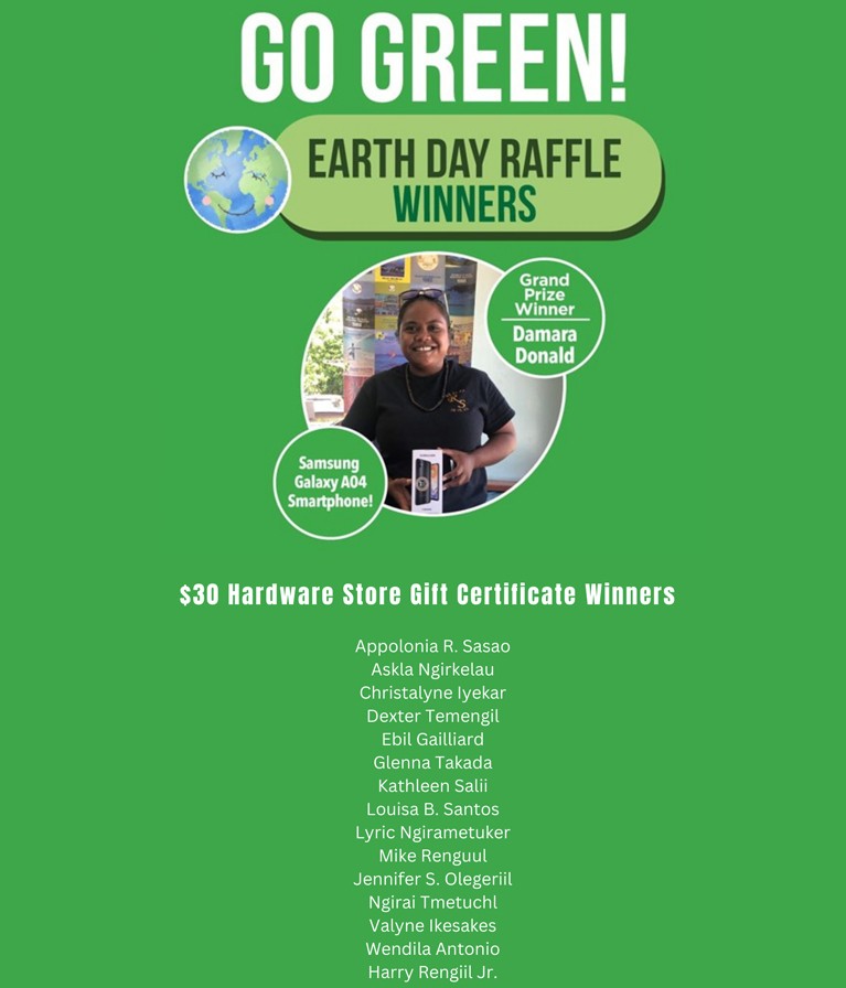 Go Green Earth Day Raffle Winners
